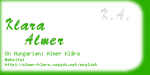 klara almer business card